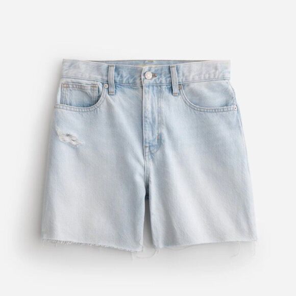 Madewell NQ236 The 90s Mid-length Jean short Pearlman was size 24 Repaired - Picture 1 of 14